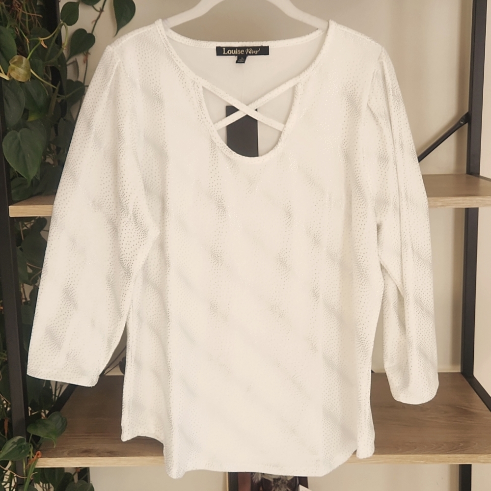 NWT Louise Paris White Blouse